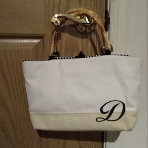 Braciano initial D fabric handbag